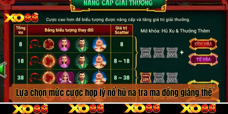 Lựa chọn mức cược hợp lý trong nổ hũ na tra ma đồng giáng thế